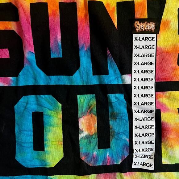NWT Spencers XL Tie Dye Tank Top Suns Out Guns Out Rainbow Pride Festival Tee - Picture 6 of 8